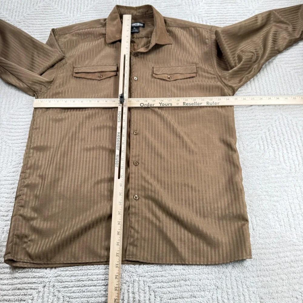 Stacy Adams Walking Suit Mens XL 40 Tan Herringbone Suede Elbow Patch 2pc Set